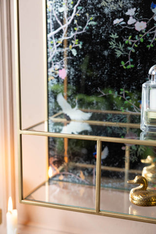 Detail image of the Chinoiserie Mirror Shelving Unit