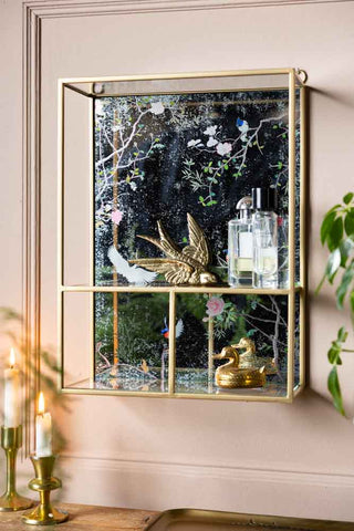 Lifestyle image of the Chinoiserie Mirror Shelving Unit