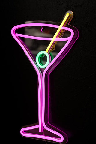 Image of the Cocktail Glass Neon Wall Light