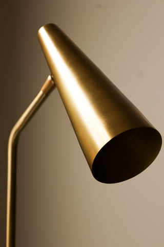 Image of the finish of the Contemporary Brass Floor Lamp