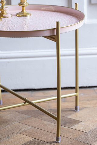 Image of the legs for the Pink Tray Side Table