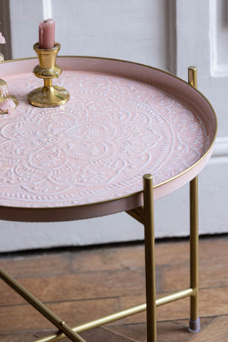 Detail image of the Pink Tray Side Table