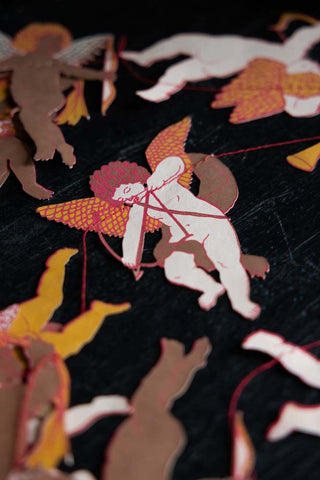 Image of the colours for the Cupid Paper Garland