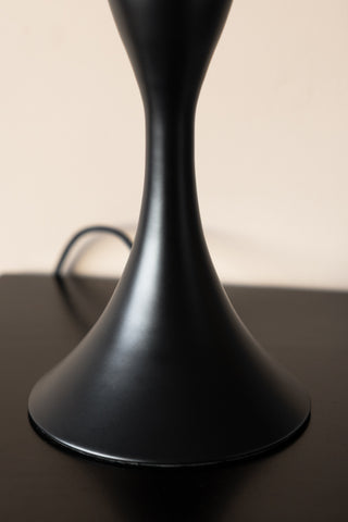 Image of the base of the Curved Table Lamp With Pink Pleated Lampshade