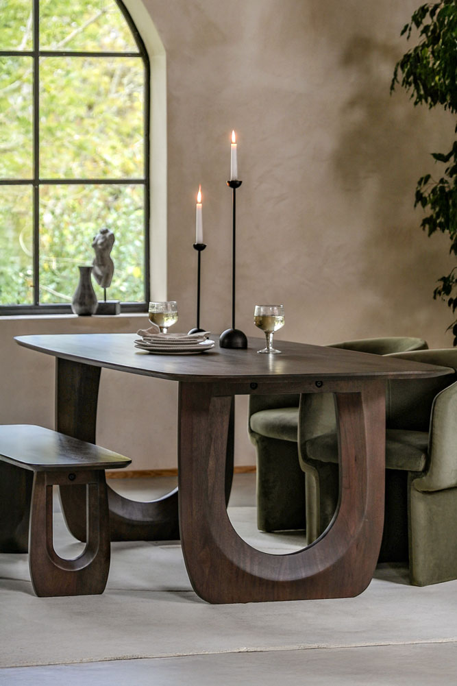 Curved Mango Wood Dining Table | Rockett St George