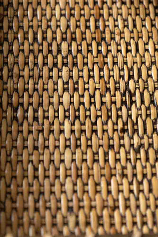 Detail image of the Dark Brown Rattan Side Table.