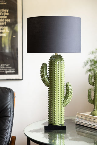 Image of the Dark Green Cactus Table Lamp