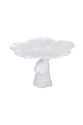 Image of the Decorative Rabbit Cake Plate on a white background