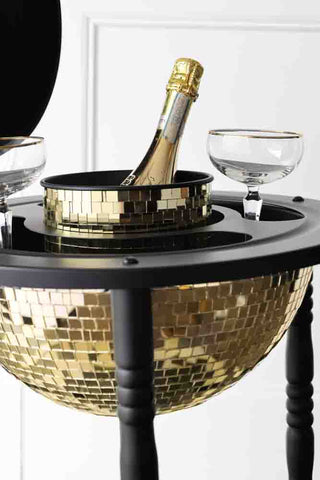Image of the Disco Ball Wine Cooler In Gold