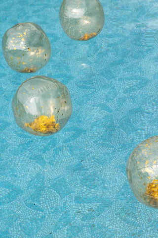 Detail image of the Disco Gold Inflatable Beach Ball