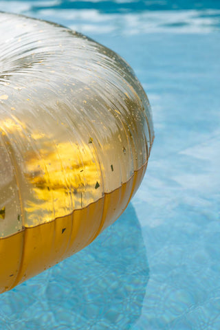 Detail image of the Disco Gold Inflatable Pool Ring