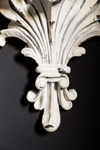 Close-up image of the Distressed Acanthus Small Wall Shelf