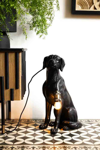 Lifestyle image of the Black Dog Floor Lamp