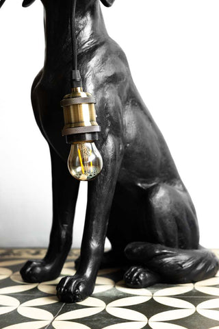Close-up image of the Black Dog Floor Lamp