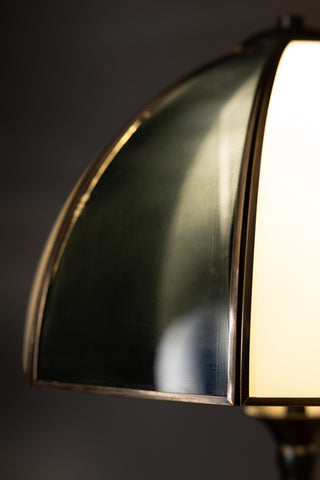 Close-up image of the Monochrome Art Deco Dome Table Lamp