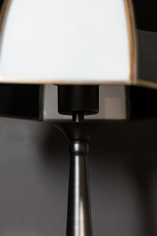 Detail image of the Monochrome Art Deco Dome Table Lamp