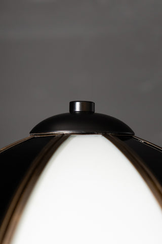 Image of the top of the Monochrome Art Deco Dome Table Lamp