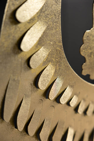 Close-up of the wings on the Extra Large Gold Angel Decorative Lantern.