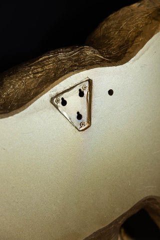An image showing the fixings on the back of the The Extra Large Gold Elephant Head Wall Art.