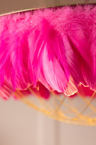 Image of the colour of the Fabulous Feather Ceiling Light Shade - Hot Pink