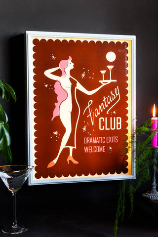 Lifestyle image of the Fantasy Club Framed Light Box