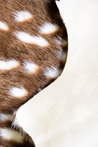 Image of the back of the Faux Deer Hide Rug