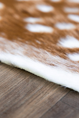 Detail image of the Faux Deer Hide Rug