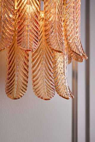 Detail image of the Plume Glass Flush Wall Light
