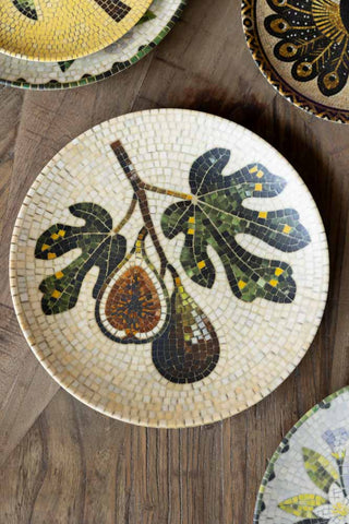 Image of the Fig Branch Mosaic Side Plate
