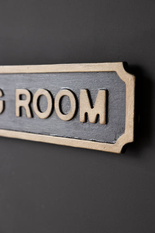 Detail image of First Class Waiting Room Sign.