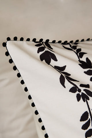 Image of the detailing on the Floral Folk Duvet Cover and Pillow Case Set - Four Sizes Available