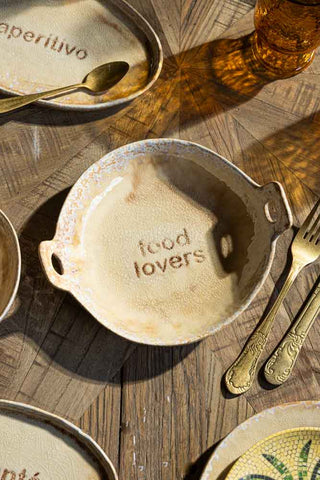 Lifestyle image of the Food Lovers Ceramic Serving Bowl