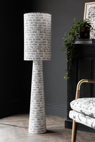 Image of the Fuck Normal, I Want Magic Print Floor Lamp