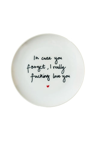 Image of the Fucking Love You Decorative Wall Plate on a white background
