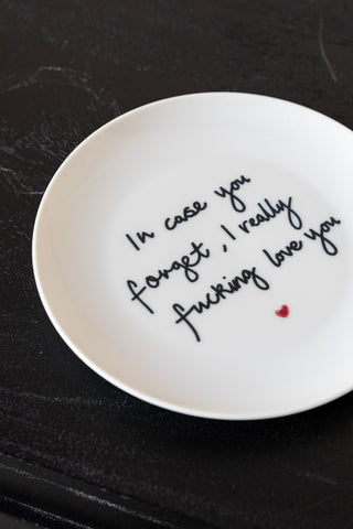 Detail image of the Fucking Love You Decorative Wall Plate
