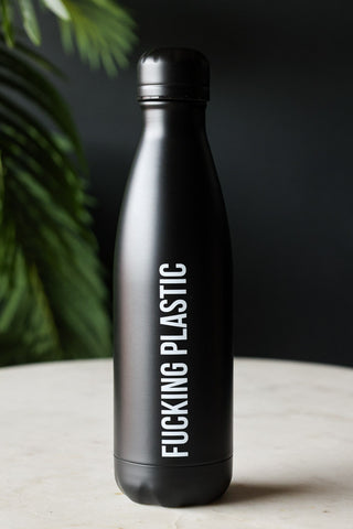Lifestyle image of the Fucking Plastic Water Bottle & Thermos Flask