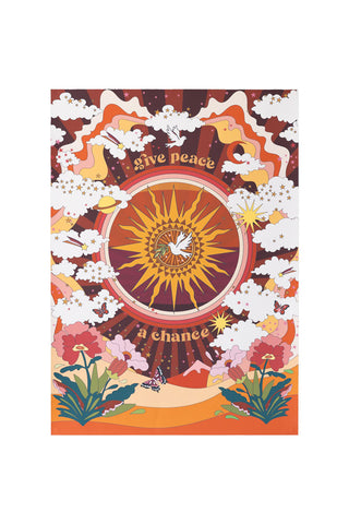 Image of the Give Peace A Chance A2 Art Print - Available in 4 Options on a white background