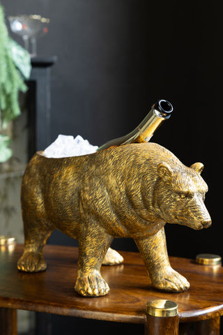 Lifestyle image of the Gold Bear Wine Cooler