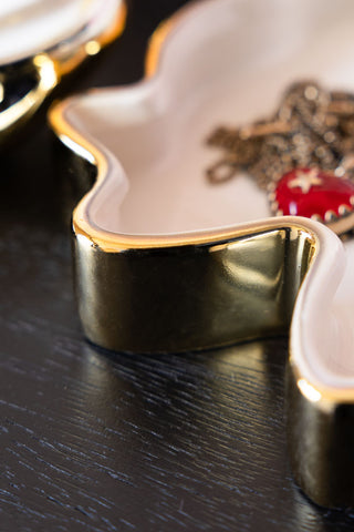 Close-up image of the Gold Bow Trinket Box