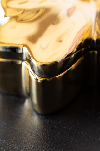 Detail image of the Gold Bow Trinket Box