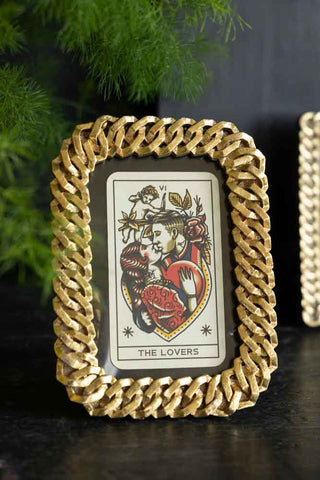 Lifestyle image of the Gold Chain Photo Frame