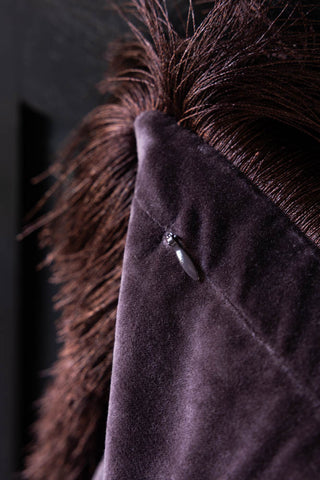 Image of the zip on the Gold Embroidered Fuck Yeah Cushion