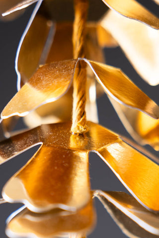 Detail image of the Gold Flower Garland Christmas Decoration