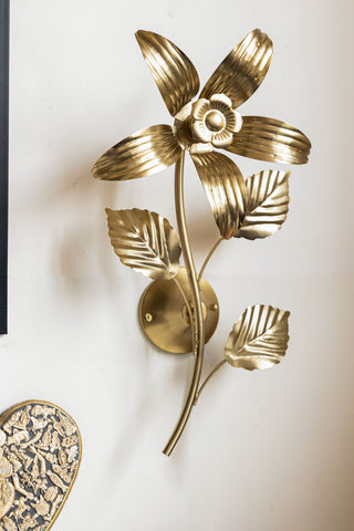 Image of the Gold Flower Wall Light