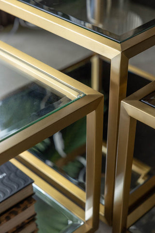 Image of the material for the Gold Glass Modular Coffee Table