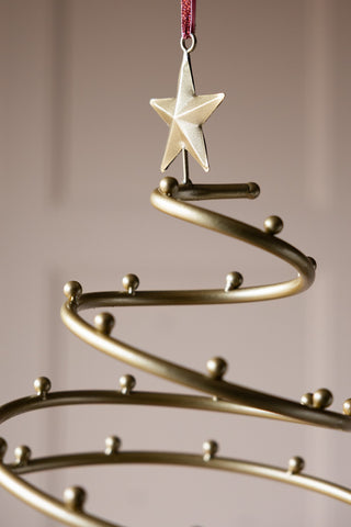 Close-up of the Gold Hanging Frame for Decorations.