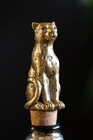 Image of the finish on the Gold Leopard Bottle Stopper