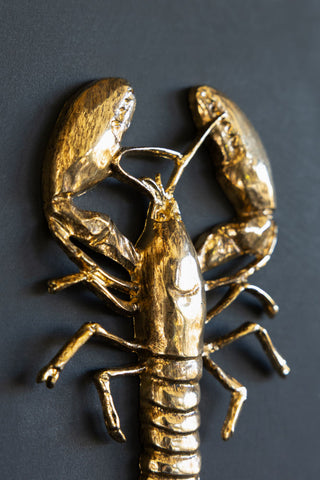 Detail image of the Gold Lobster Coat Hook