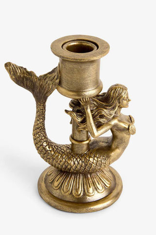 Image of the Gold Mermaid Candle Holder on a white background