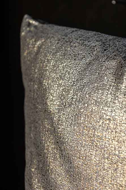 Gold Metallic Velvet Cushion - Main Image